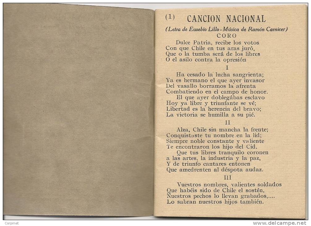 ROTARY CLUB De IQUIQUE -CHILE C/1930´s -LIBRO De CANTOS ROTARIOS -52 CANCIONES E HIMNOS  De Todas La Regiones De CHILE - - Other & Unclassified