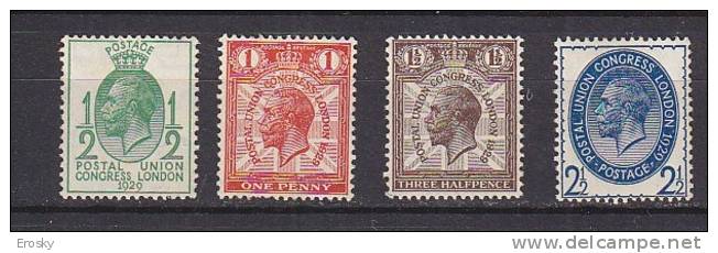 P1927 - GRANDE BRETAGNE Yv N°179/82 * - Unused Stamps