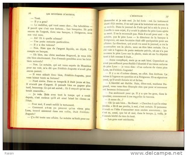 Henri Bauche  Les Mystères D'Auteuil 1946 Editions Diderot Relié Toile Cousu TBE - Diderot, Ed.