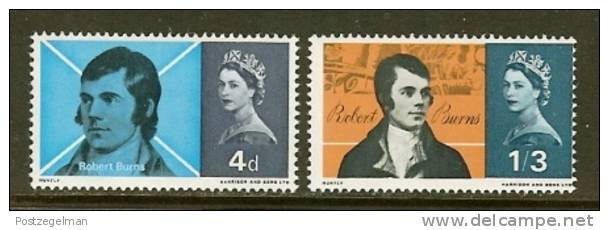 UNITED KINGDOM 1966 Unused Hinged Stamp(s) Robert Burns Nrs. 408-409 - Ungebraucht