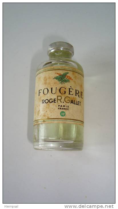 FLACON  FOUGERE ROGER .GALLET PARIS FRANCE  (USAGE  SALON ) - Perfume Samples (testers)