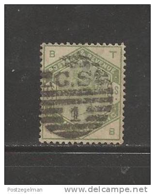 UNITED KINGDOM 1883 Used Stamp Victoria 1sh Dark Yellow-green Nr. 81 - Used Stamps
