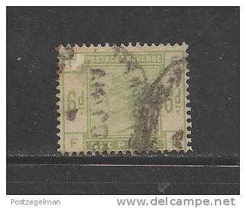 UNITED KINGDOM 1883 Used Stamp Victoria 6p Dark Yellow-green Small Spot  RH Top Side Nr. 79 - Used Stamps