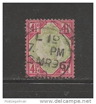 UNITED KINGDOM 1887 Used Stamp Victoria 4 1/2p Red-yellow Green Nr. 92 - Used Stamps