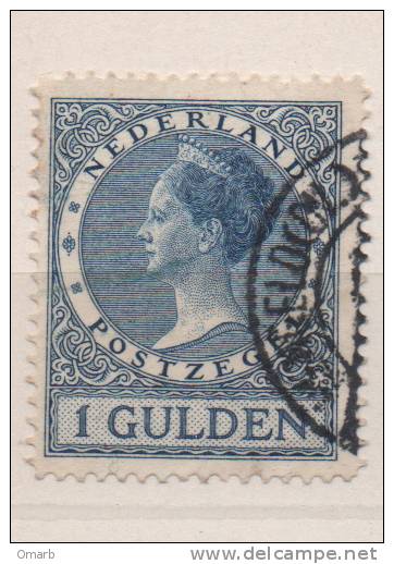 Fra144 Paesi Bassi, Nederland, Holland, Nederland | Regina, Queen, Reine 1924-27, 1 Gulden, Blue, N.152 Y&T - Used Stamps