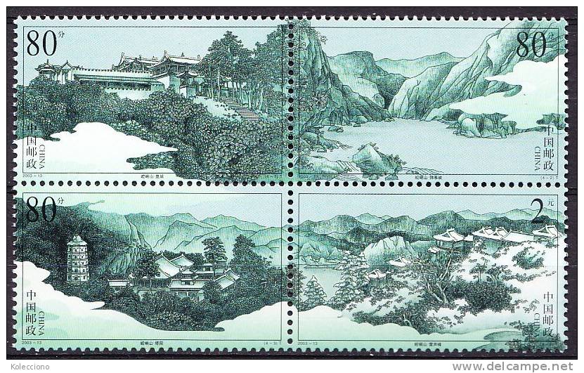 China 2003 Yvert 4095 / 98, Mountains, Mount Kongtong, MNH - Ungebraucht