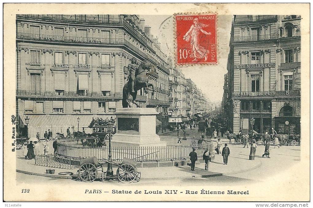 PARIS  --   Statue De Louis Xiv - Rue étienne Marcel - Arrondissement: 02