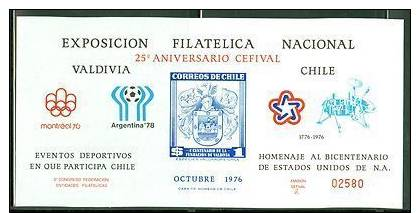 Chile Minisheets MNH: Souvenir Card National Philatelic EXPO VALDIVIA LOOK $ - Cile