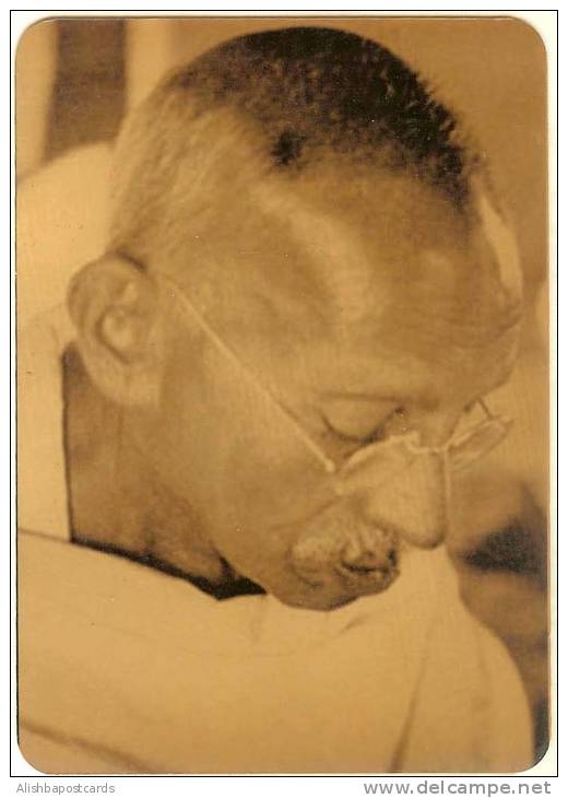 Mahatma Gandhi, Picture Postcard, India As Scan - Mahatma Gandhi