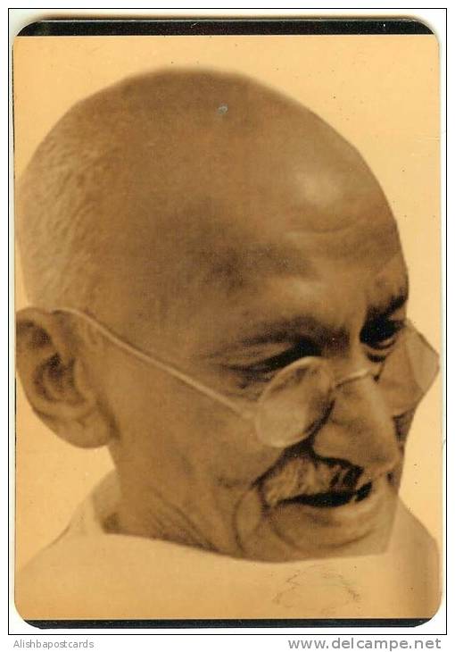 Mahatma Gandhi, Picture Postcard, India As Scan - Mahatma Gandhi