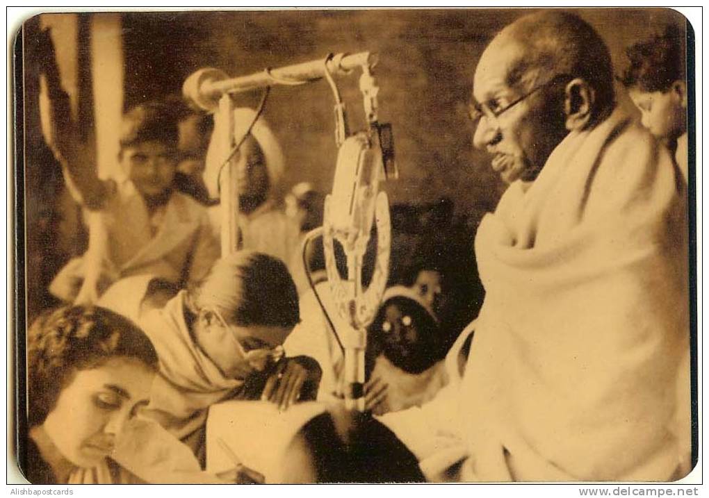 Mahatma Gandhi, Picture Postcard, India As Scan - Mahatma Gandhi