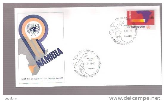 FDC United Nations Geneva, Namibia - Scott # 34 - Other & Unclassified