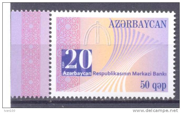 2012. Azerbaijan, 20y Of National Bank, 1v, Mint/** - Azerbaïjan