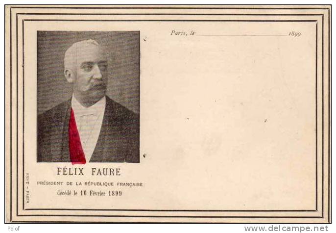 Felix FAURE - President De La Republique Francaise Decede Le 16 Fevrier 1899 (39823) - Geschiedenis