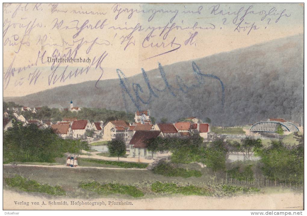 LITHO: Unterreichenbach, Krs. Calw, , Um 1903 - Calw
