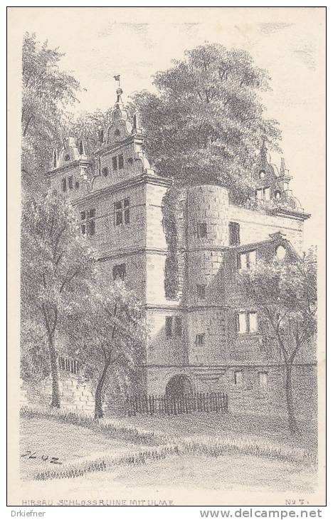 LITHO: Hirsau, Calw, Schlossruine Mit Ulme, Um 1915 - Calw