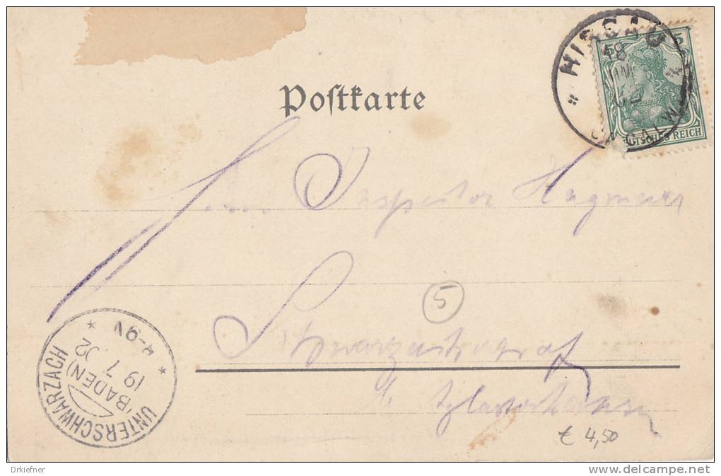Hirsau, Calw, Gesamtansicht, Stempel: Hirsau 18.JUL 1902 Nach Unterschwarzach - Calw