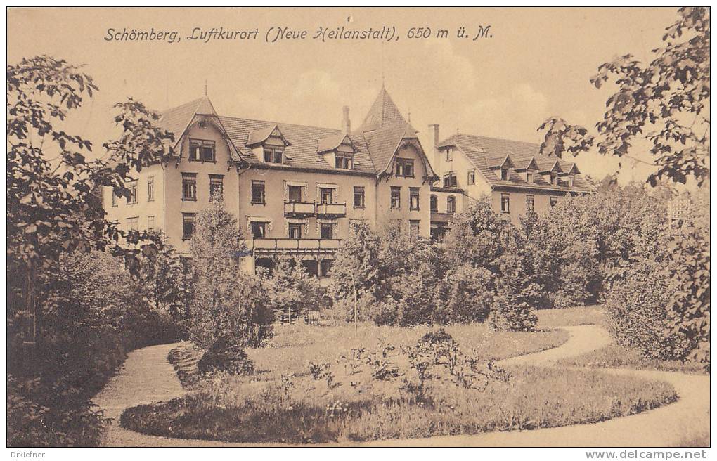 Schömberg, Krs. Calw, Neue Heilanstalt, Stempel: Schömberg 24.APR 1911 - Calw