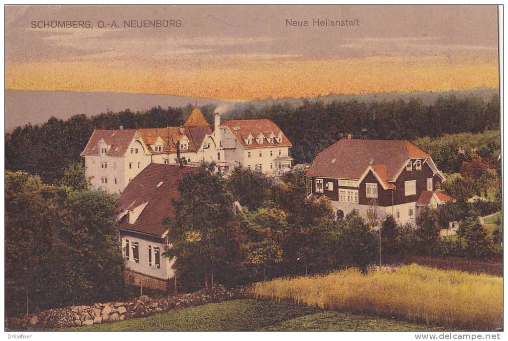 LITHO: Schömberg, Krs. Calw, Neue Heilanstalt, Um 1910 - Calw