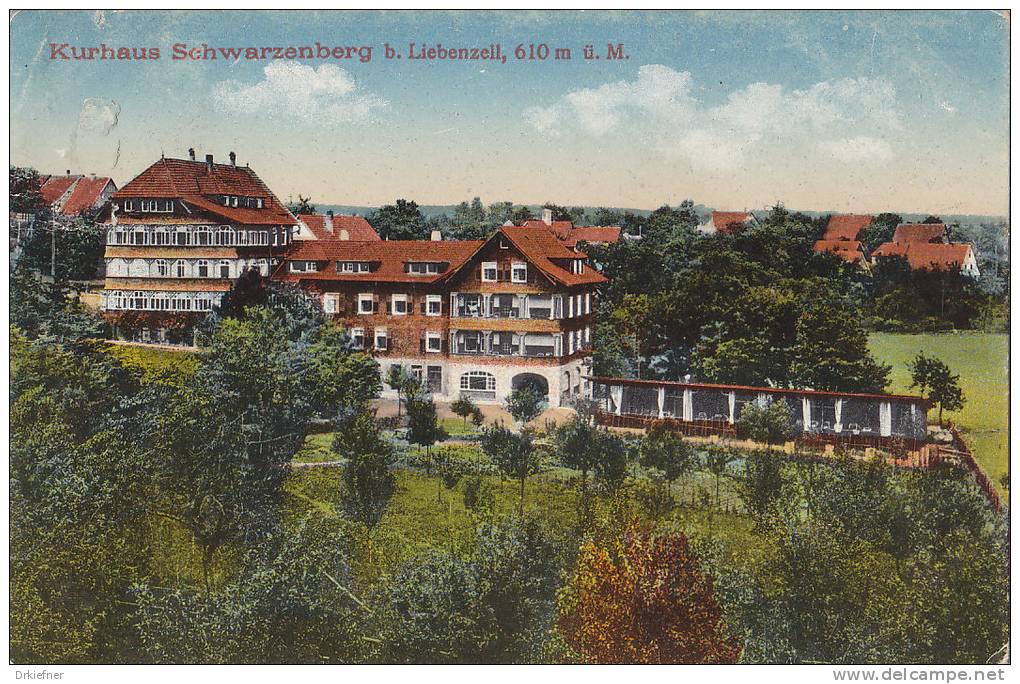 LITHO: Schwarzenberg Bei Bad Liebenzell, Krs. Calw, Kurhaus, Um 1915 - Calw