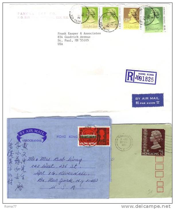 BA44 - HONG KONG , Tre Lettere - Covers & Documents