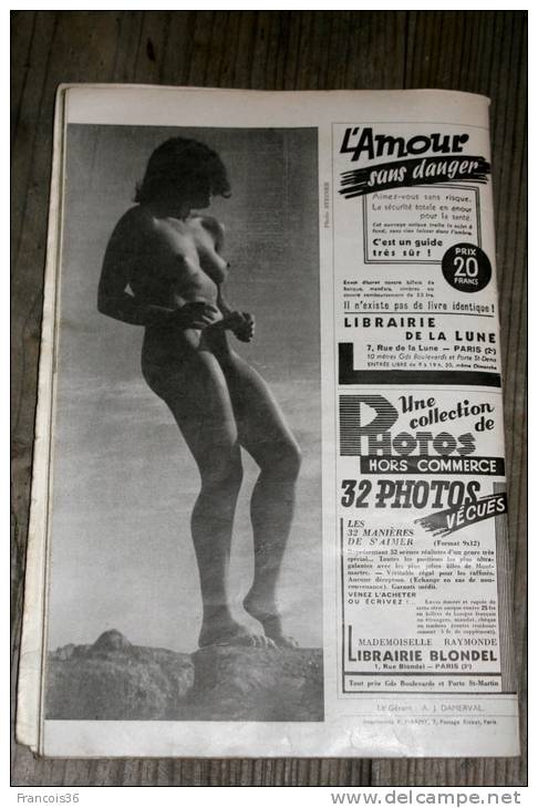 Revue érotique de 1934 " Pour lire à deux " 30s erotica curiosa bondage nude nu nues nus - photos érotiques