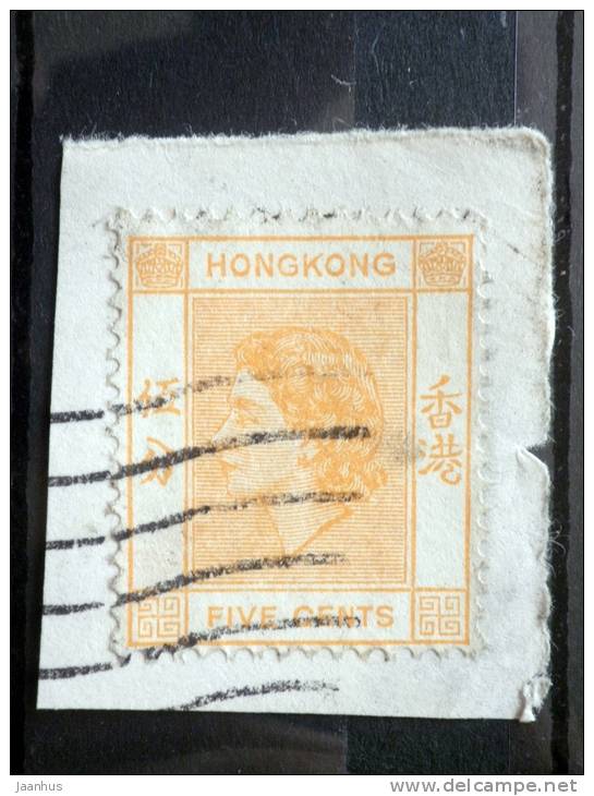 Hong Kong - 1954 - Mi.nr.178 - Used - Queen Elizabeth II - Definitives - On Paper - Oblitérés