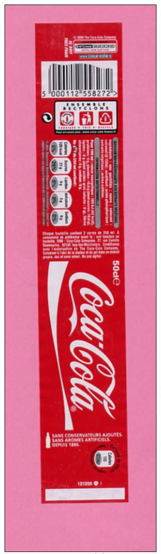 - 500-0 - Etiquette " Coca-cola " 50cl  Pour Collection - Autres & Non Classés