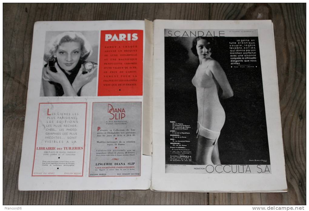 Revue érotique De 1934 " Paris Magazine" 30s Erotica Curiosa Bondage Nude Nu Nues Nus - Photos érotiques - 1900 - 1949