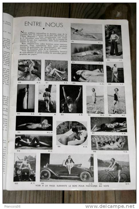Revue érotique de 1934 " Paris magazine" 30s erotica curiosa bondage nude nu nues nus - photos érotiques