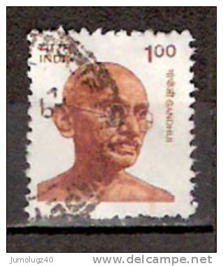 Timbre Inde République Y&T N°1085 (3) Oblitéré. Gandhi. 100 P. - Used Stamps