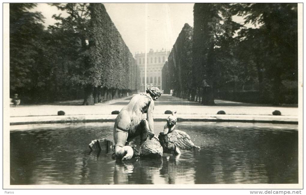 Austria - Vienna - Wien, XII. Schonbrunn, Nymphenbrunnen / Nymph Fountain [RPPC Real Photographic Postcard] - Château De Schönbrunn