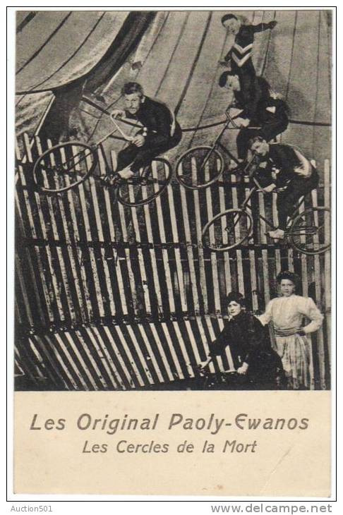08993g  ACROBATIE - Les Cercles De La Mort - Les Original Paoly-Ewanos - Vélo - Cirque