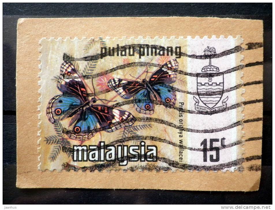 Malaysia, Peneng - 1971/77 - Mi.nr.78 - Used - Butterflies - Precis Orithya Wallacei - Definitives - On Paper - Penang