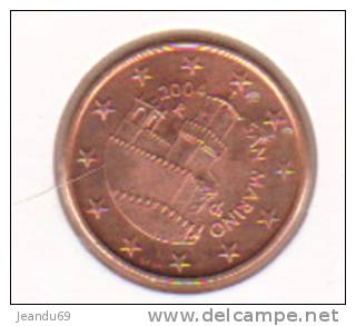 PIECE DE 5 CENTS SAINT MARIN 2004 NEUVE !!!! - San Marino