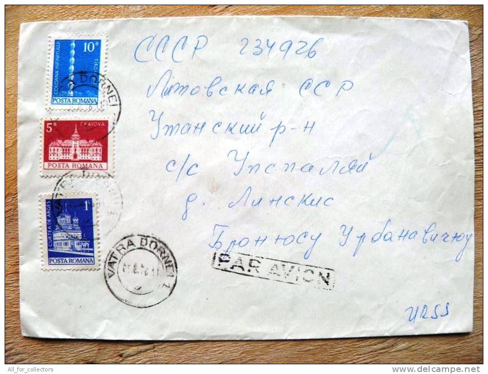 Cover Sent From Romania To Lithuania, 1976 Year - Brieven En Documenten