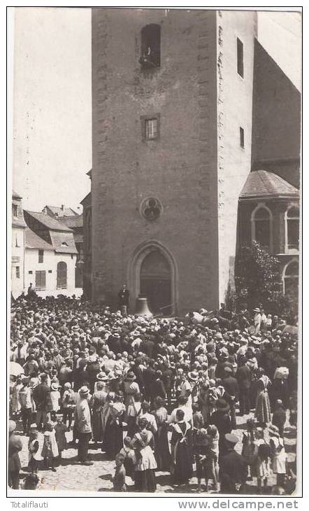 Ronneburg Kirche Glockenspende 1. Weltkrieg Für Kanonen Belebt Pfarrer Segnet Vor Großer Volksmenge Spendenkarte - Ronneburg