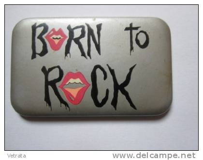 Magnet : "Born To Rock" (7x4 Cm) - Other & Unclassified