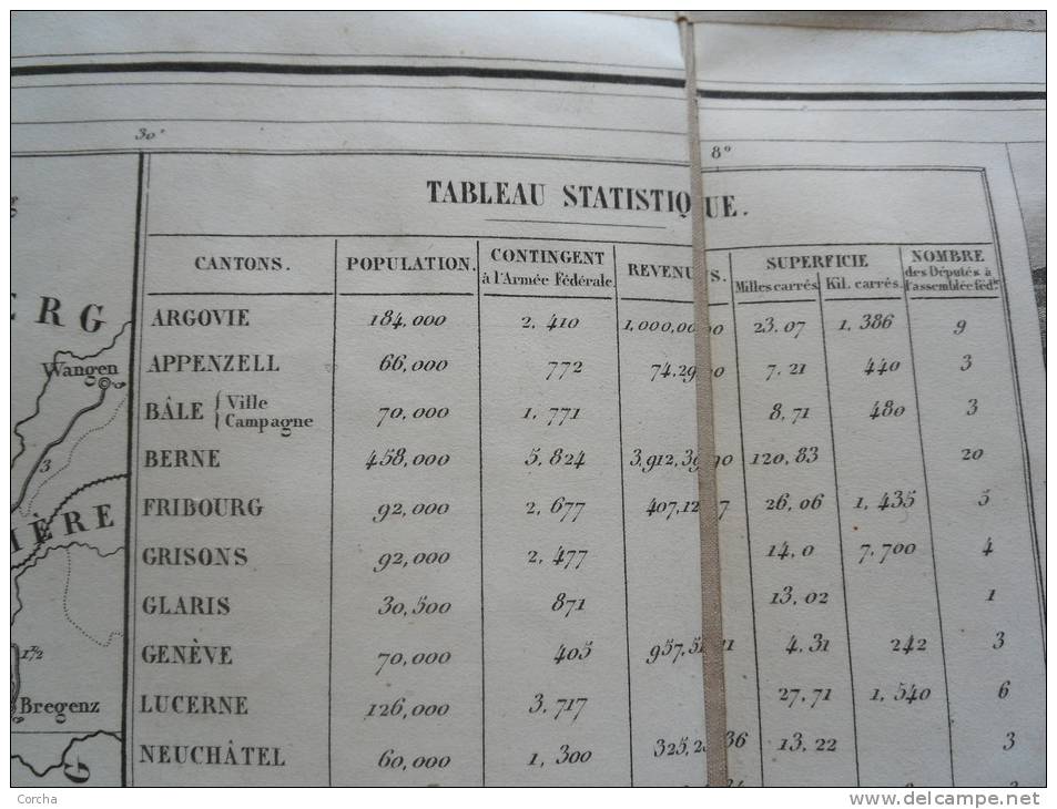 Carte Ancienne Illustrée De La SUISSE Dressée Par A Vuillemin  à Paris 1857 - Cartes Géographiques
