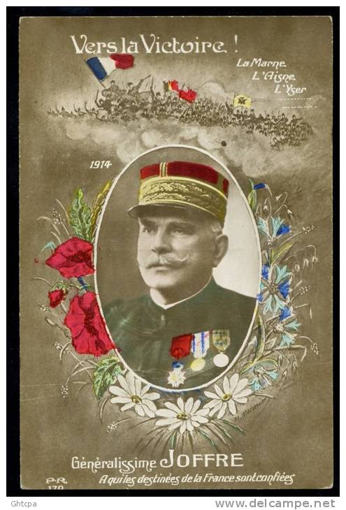 CPA.  Guerre 1914-1918. Illustration Signée M. Meunier  Généralissime  JOFFRE... . - Patriotiques