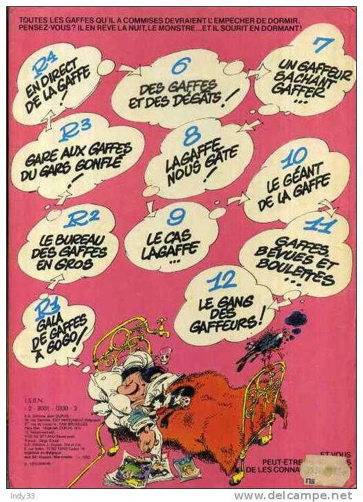 - GASTON 11 . GAFFES BOULETTES ET BEVUES . DUPUIS 1977 - Gaston