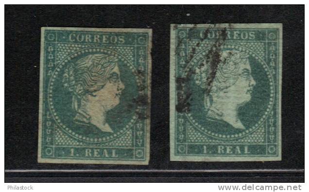 ESPAGNE N° 36 Obl. 2 Nuances - Used Stamps