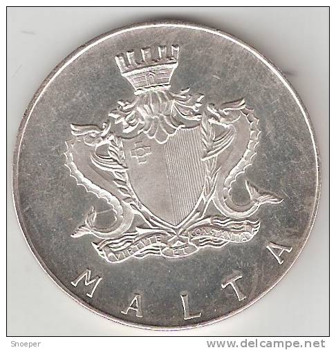 *malta 4 Lira  1974  Km 25   Unc - Malta