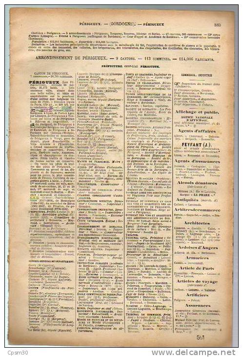 ANNUAIRE - 24 - Département Dordogne - Année 1906 - édition Didot Bottin - 39 Pages - Telefoonboeken