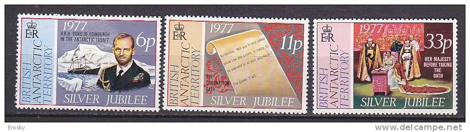 P2807 - BRITISH COLONIES ANTARTIC TERR. Yv N°68/70 ** SILVER JUBILEE - Ungebraucht