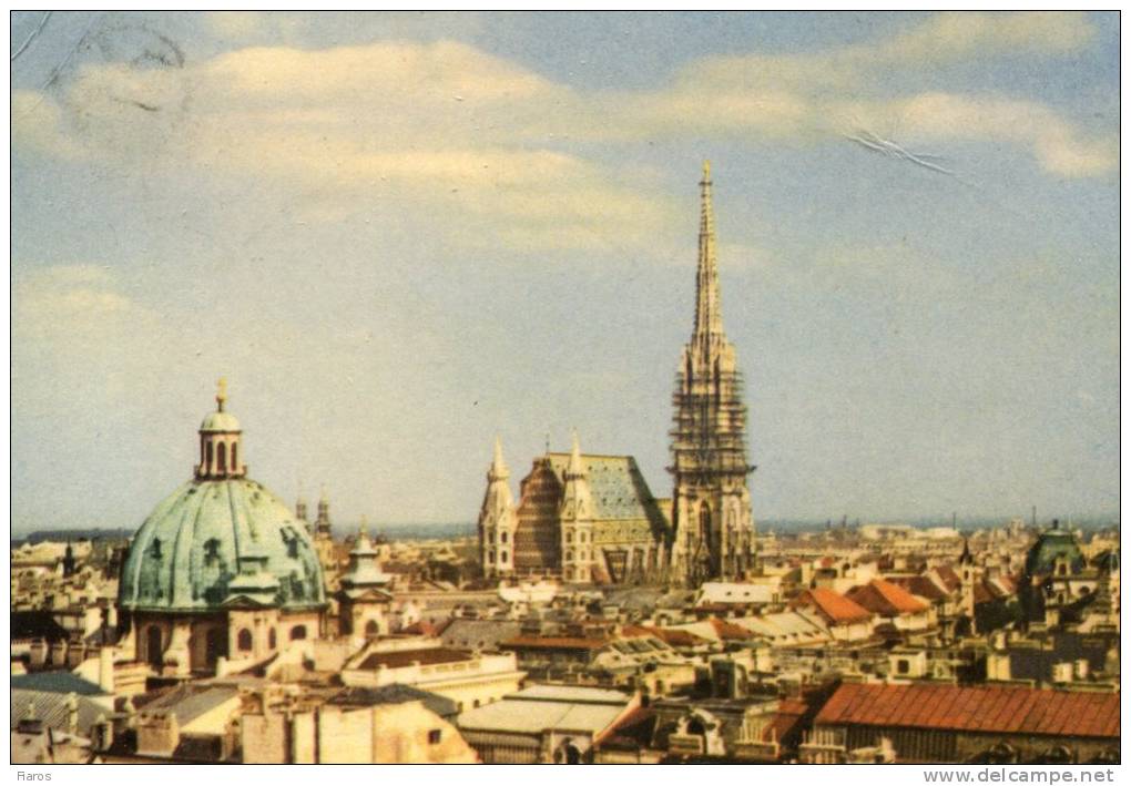 Austria - Vienna - WIEN, PANORAMA MIT STEPHANSDOM / VIENNA, PANORAMA WITH ST. STEPHEN'S CATHEDRAL [CPM Postcard] - Kirchen