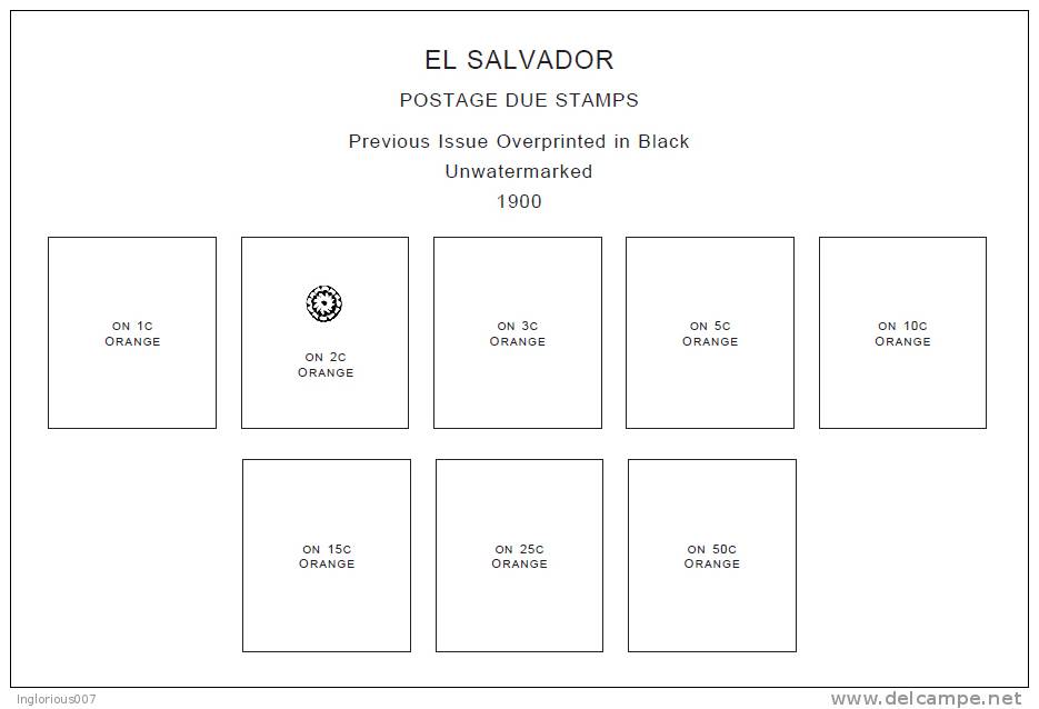 EL SALVADOR STAMP ALBUM PAGES 1867-2011 (312 pages)