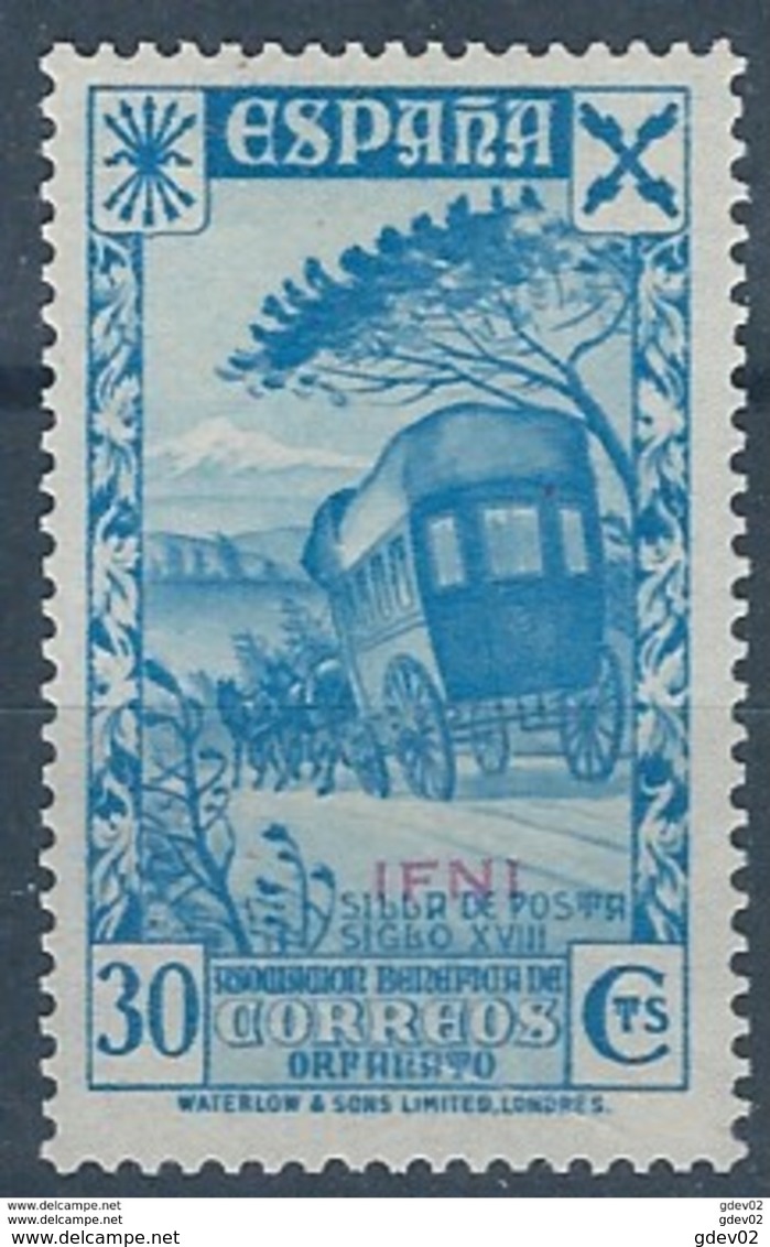 IFBE3SGV-L4192TTOT.Marocco. Maroc. Lote IFNI ESPAÑOL Beneficencia.Historia Correo.1938(Ed ,3**) Sin Charnela.LUJO - Otros (Tierra)