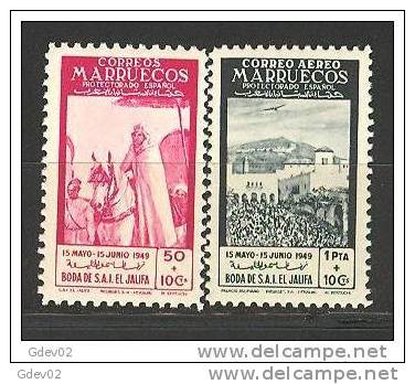 MA305-L28461TTI.Marrucos .Maroc.Marocco.MARRUECOS ESPAÑOL. L Boda Del Jalifa.1949 (Ed 305/6**)sin Charnela.LUJO - Islam