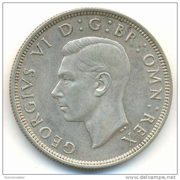 GREAT BRITAIN , 1/2 CROWN 1938 , SILVER COIN - K. 1/2 Crown